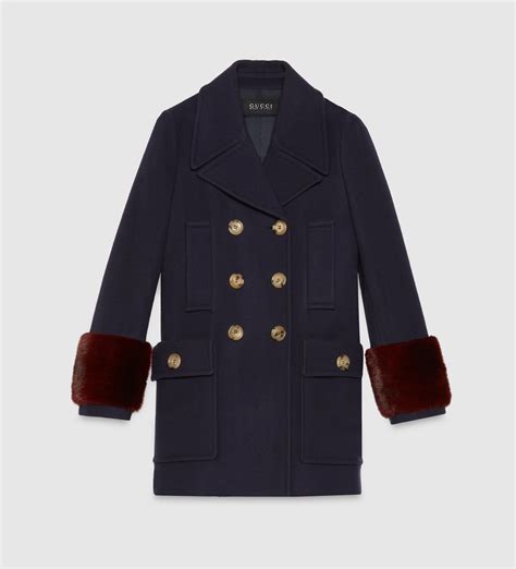 womens gucci jacket wool|Gucci cashmere coat.